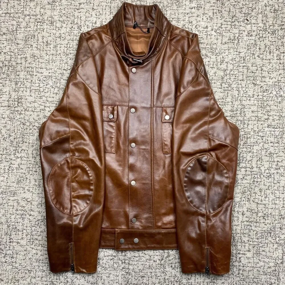 Unbranded Men's Brown and Tan Jacket